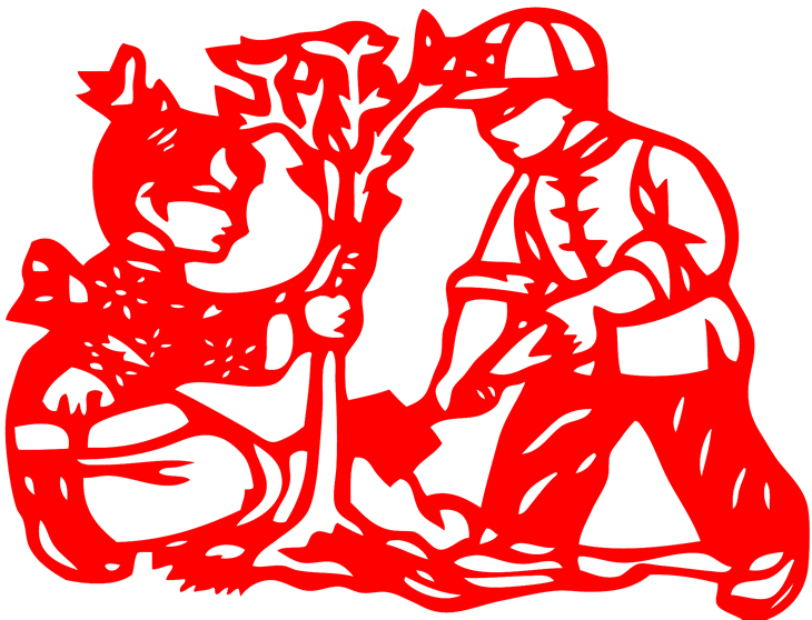 京选好品2022新款312植树节创意剪纸学校环创爱卫生爱劳动剪纸五讲