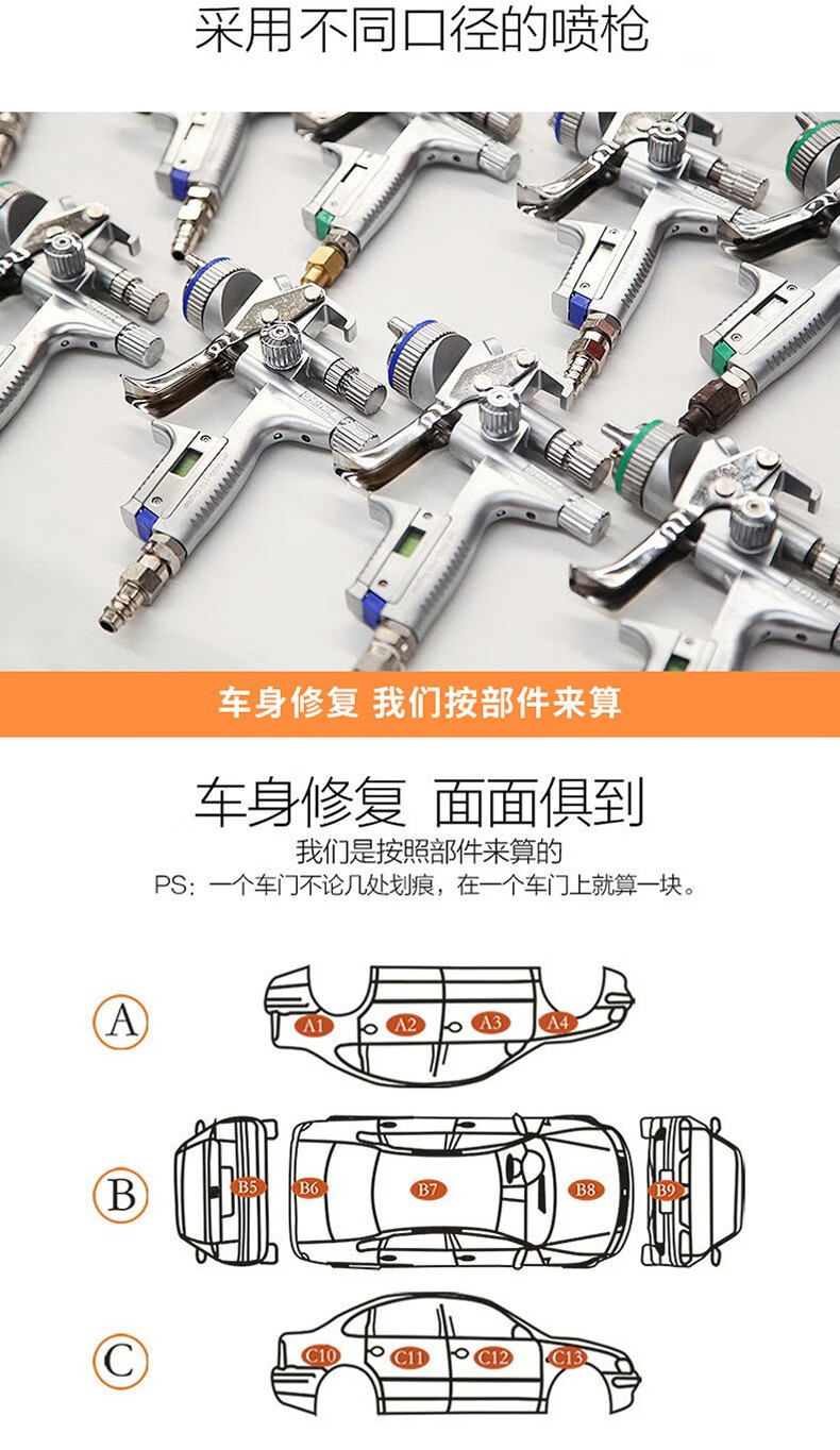 全国汽车钣金喷漆服务国产漆汽车喷漆服务喷漆工时漆面修复漆面复原
