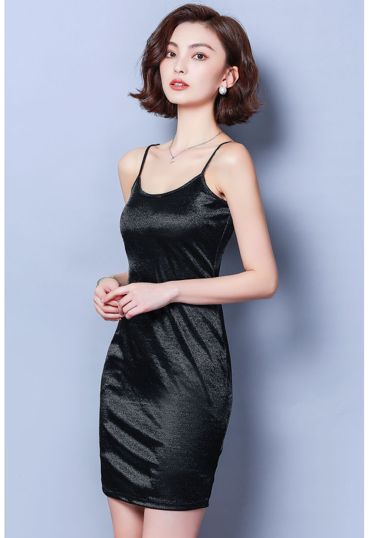 真丝吊带背心女中长款修身显瘦打底衫闪光缎丝绸内搭衬裙夏季新款