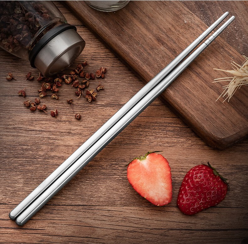 现货速发纯钛筷子家用旅行餐具厨房用品健康钛合金筷套装金属筷子的
