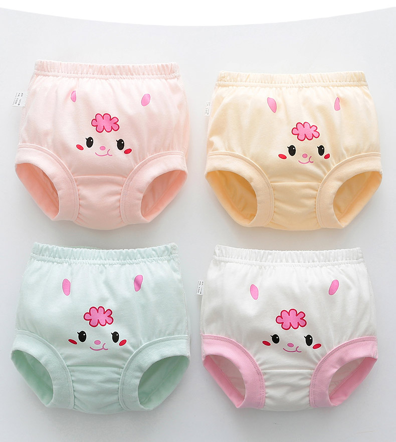 女童三角小内裤头纯棉婴儿童12岁3女宝宝4女宝6婴幼儿裤衩不夹pp4条装