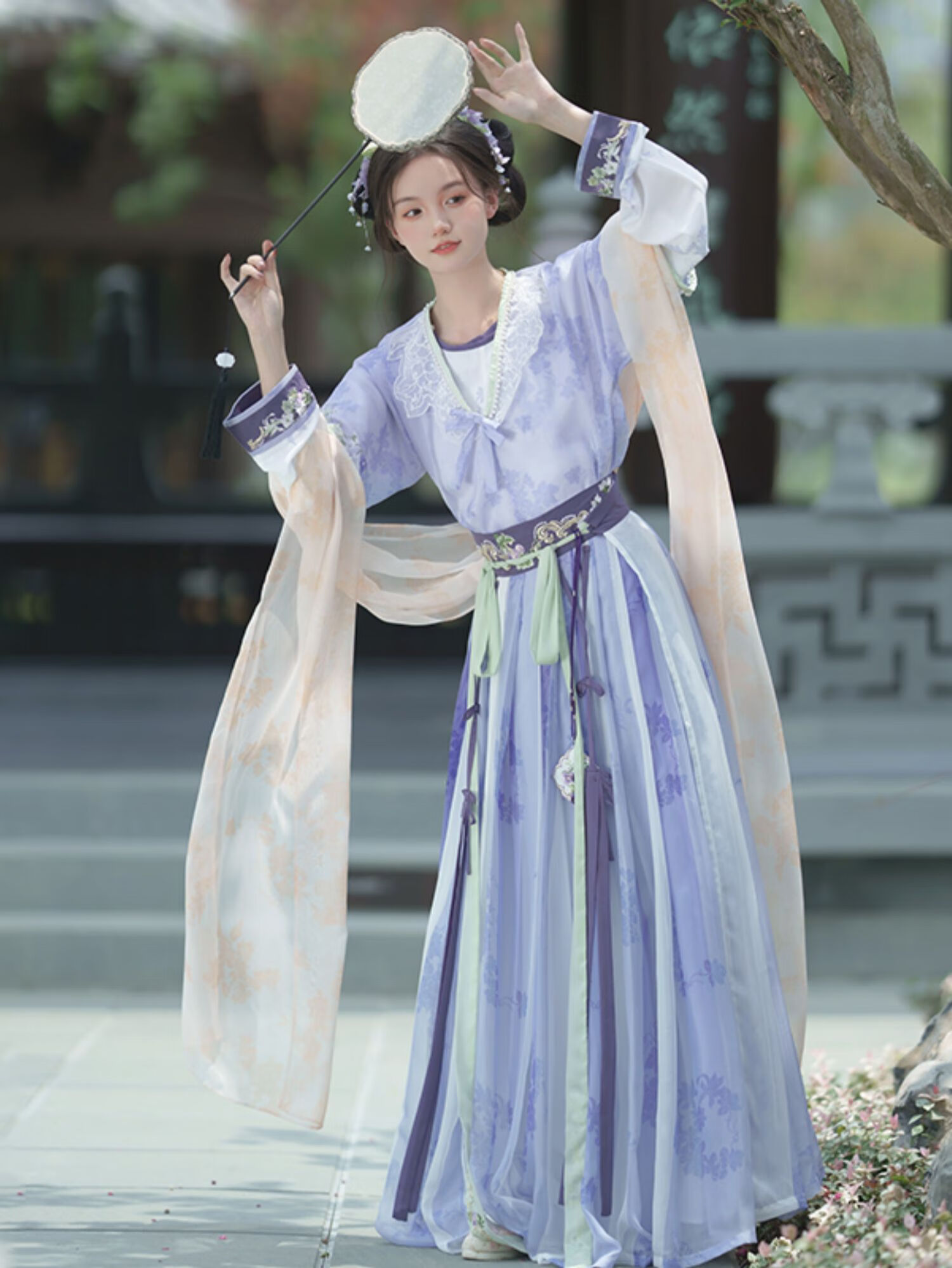 【高端轻奢】原创刺绣大袖衫对襟长衫宋制汉服女夏季中国风新 对襟