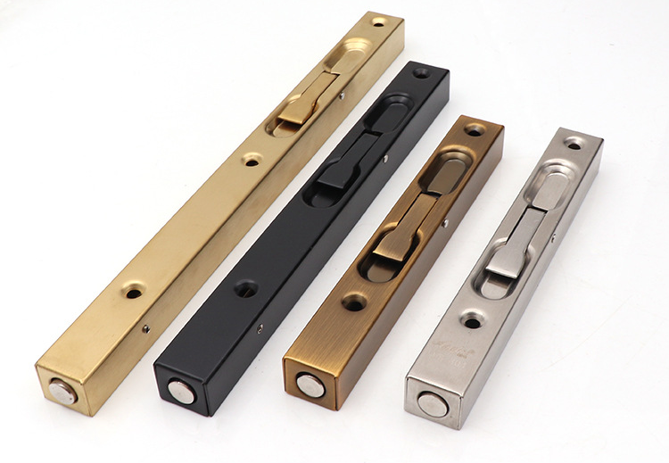 304不锈钢暗插销双开门暗插销对开门插销子母门暗插销天地暗插销 金色