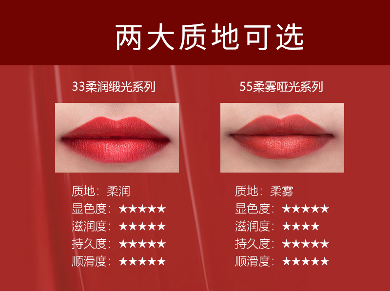 欧菲姿（OFFICE）红毯丝绒唇膏口红女保湿柔润缎光不沾杯枫叶红草莓红色送女友 枫叶红5507（哑光）