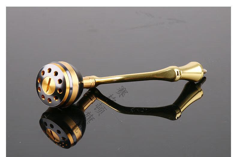 纺车轮配件摇把 纺车轮远投轮改装配件 全金属摇臂握丸碳钎维铝合金