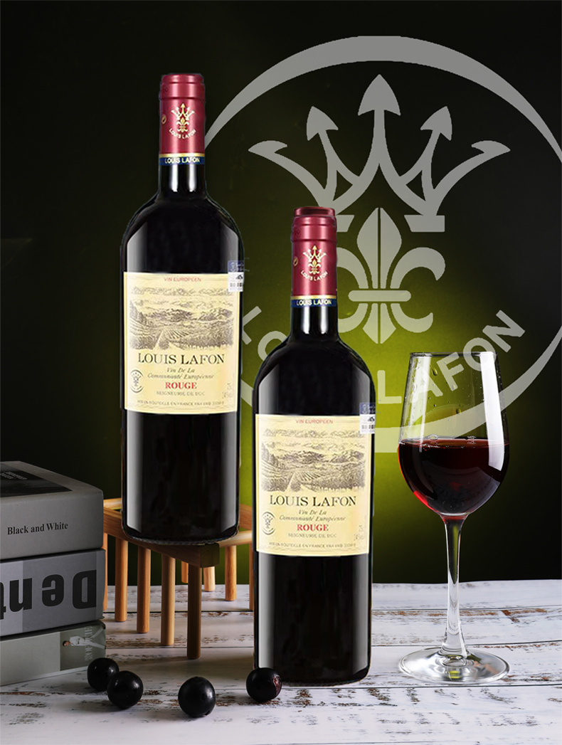 法国原瓶进口红酒路易拉菲louislafon公爵领地14度750ml2干红葡萄酒两