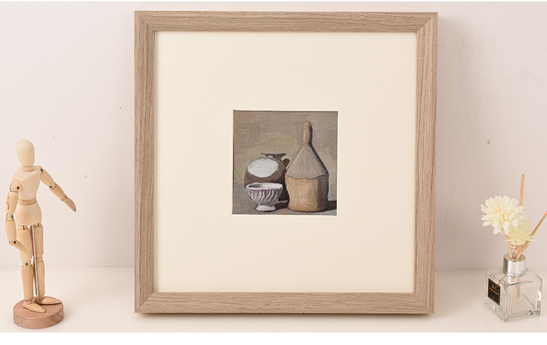 画框333845505560书法字画简约相框定制相框1833白木色方10寸255255cm