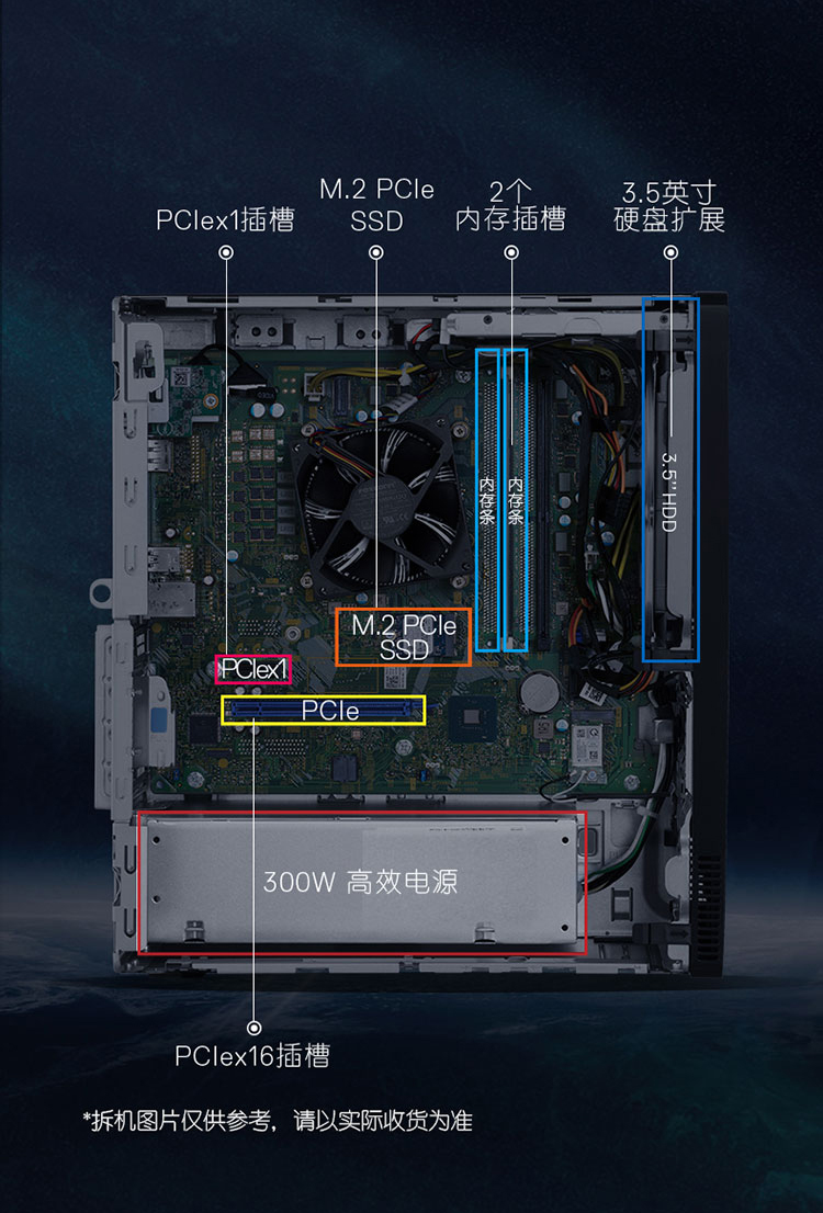 戴尔dell灵越3910英特尔12代酷睿i5高性能家用办公学习游戏台式电脑