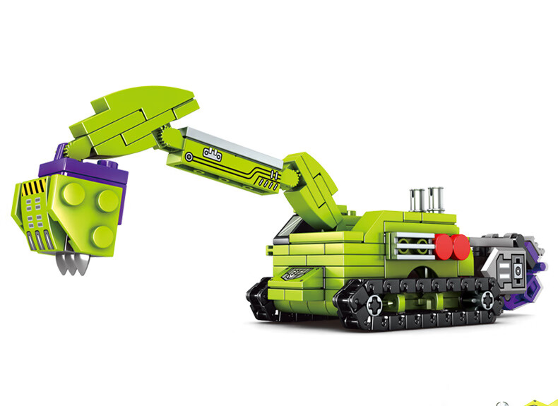 乐高(lego)积木机器人可合体男孩子机甲人仔汽车人拼装玩具益旨 6合1