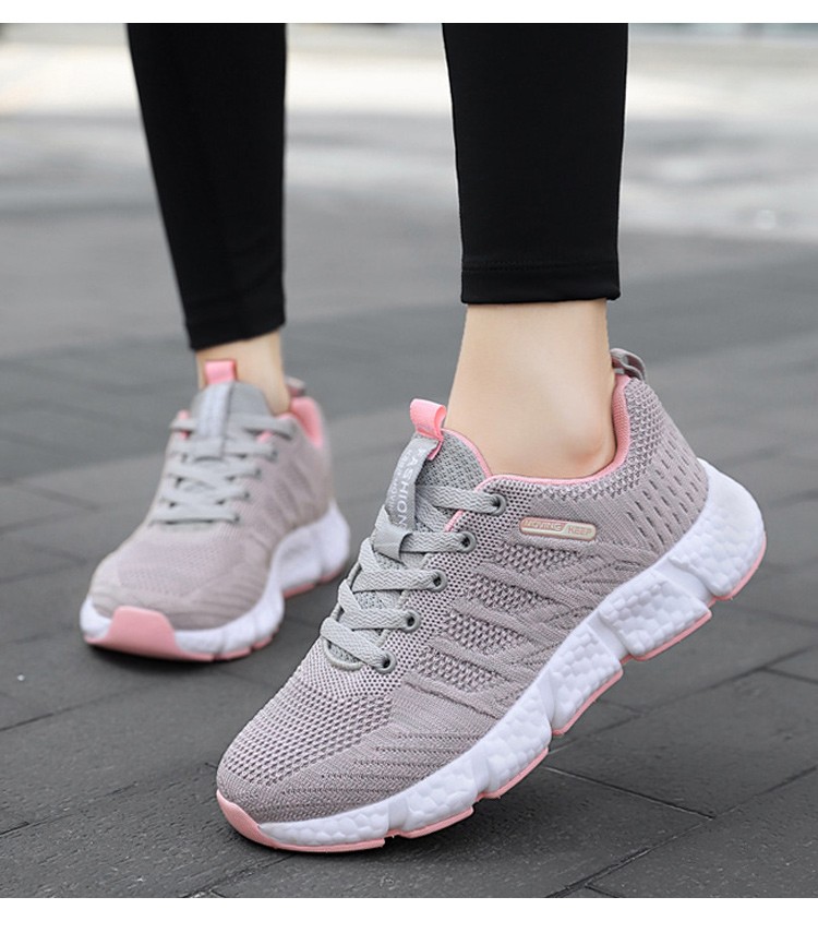 扁平足运动鞋女休闲百搭飞织偏平板足脚底疼后跟痛久站工作轻便防滑