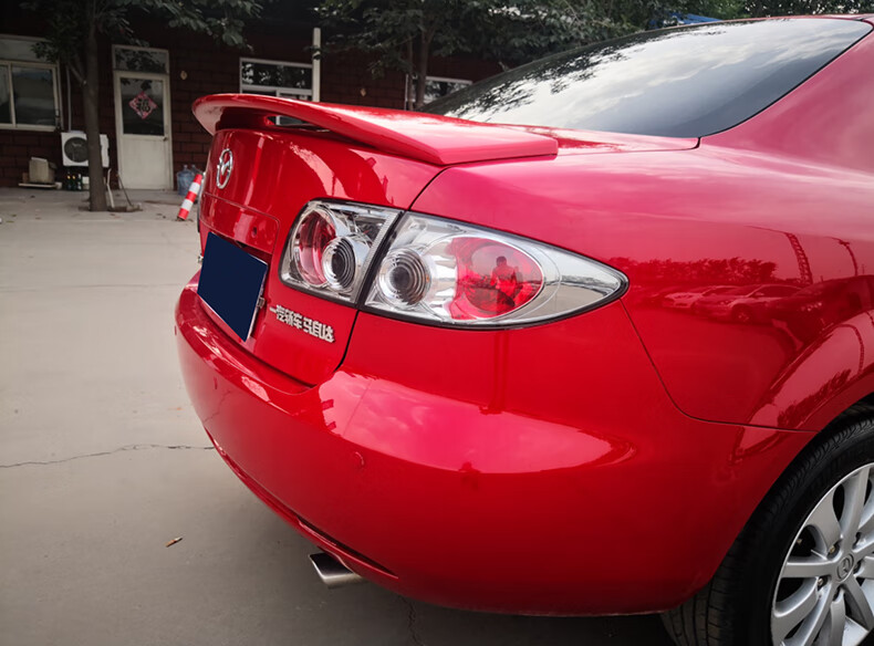 专用于03-17款马自达6尾翼马6改装定风翼马六免打孔尾翼m6压尾翼 运动