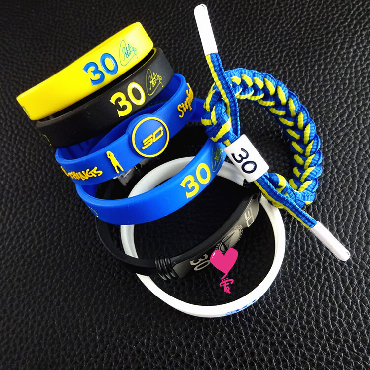 蝶灿库里手环限量珍藏版腕带nba勇士队库里篮球夜光硅胶手链编织绳