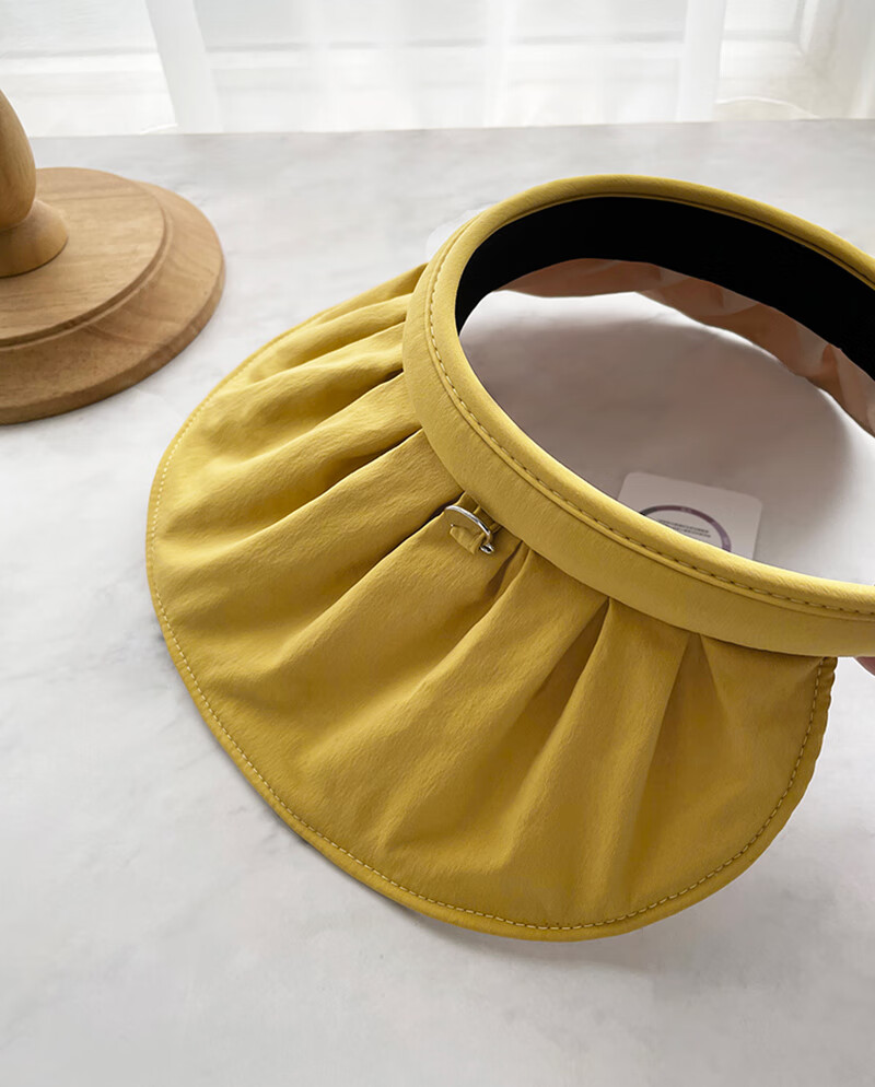 雪林鹿防晒帽女夏沙滩贝壳帽遮阳帽遮脸骑车空顶太阳帽子浅褐色m5658