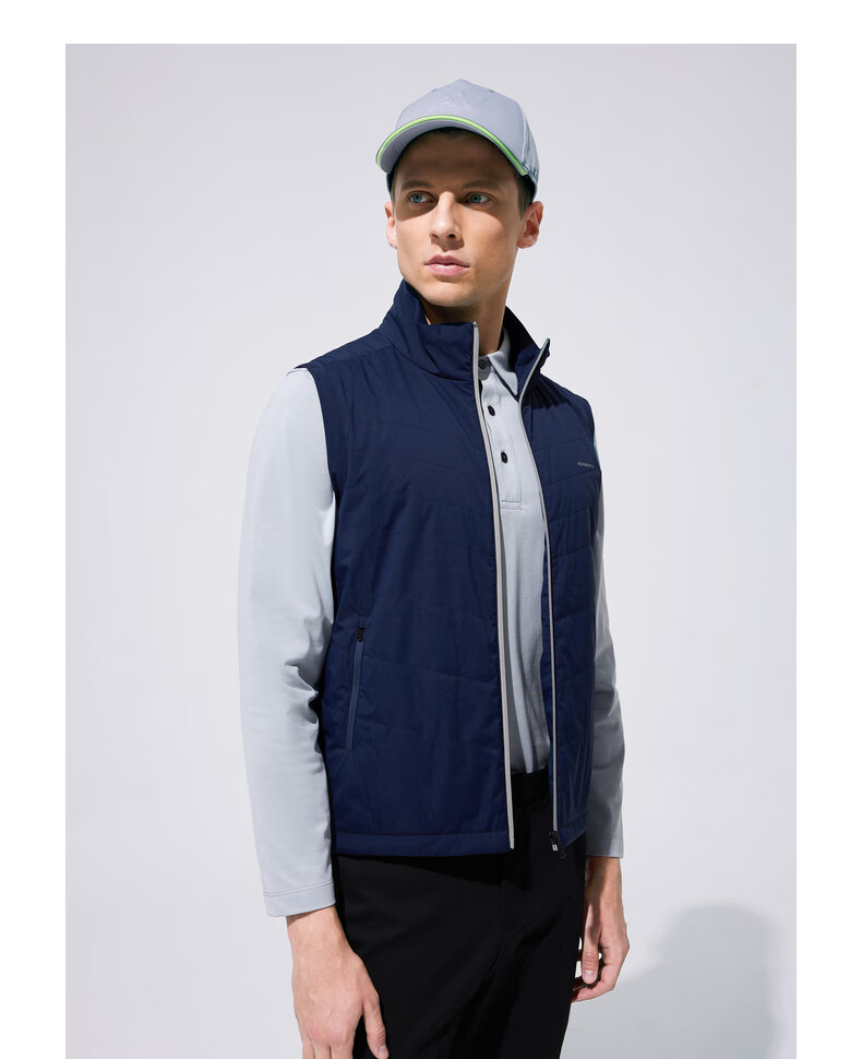 ashworth/雅狮威2022秋冬通勤休闲夹棉保暖男立领背心 g-绿色 m【图片