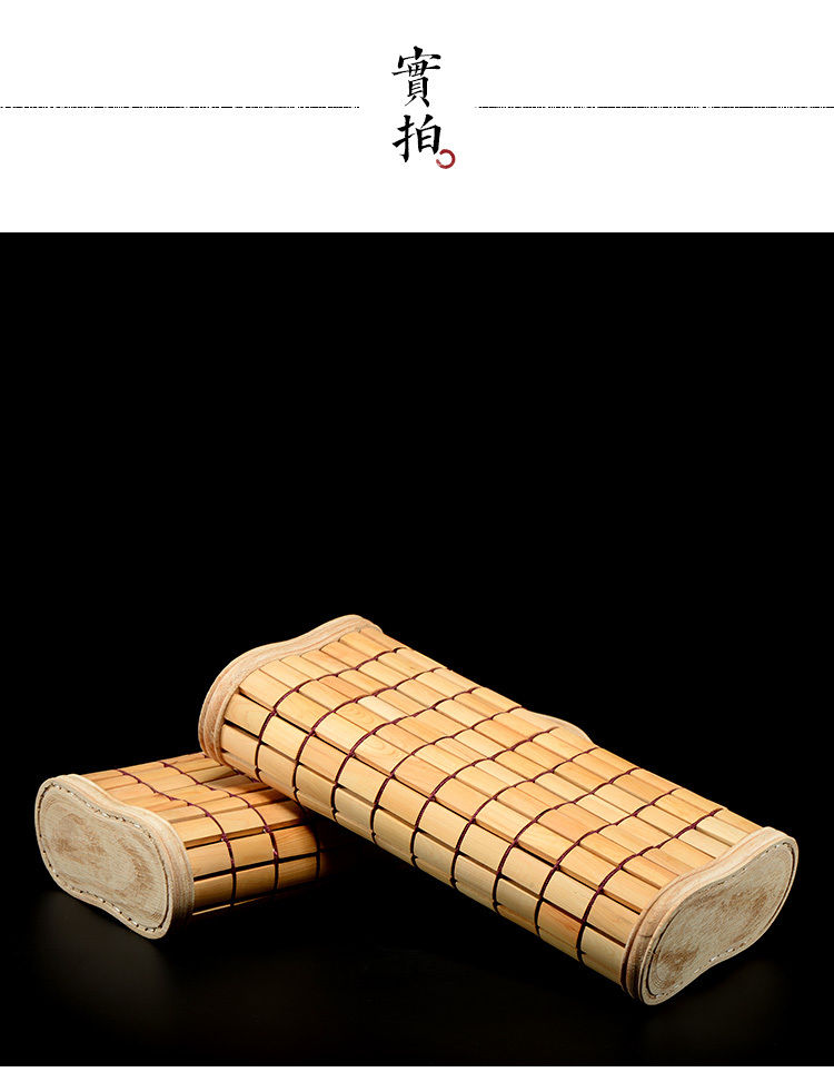 唐砖天然太行崖柏实木麻将枕头空心透气圆珠颈椎四季通用养生 崖柏