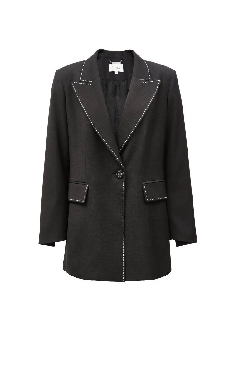 veromoda西装外套女2022秋冬新款通勤百搭简约翻领宽松九分袖