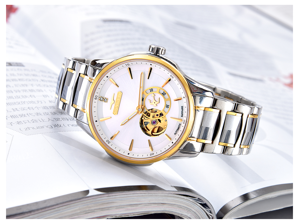 古尊(golgen)全自动机械表男表男士商务休闲蓝宝石镜面时尚防水手表