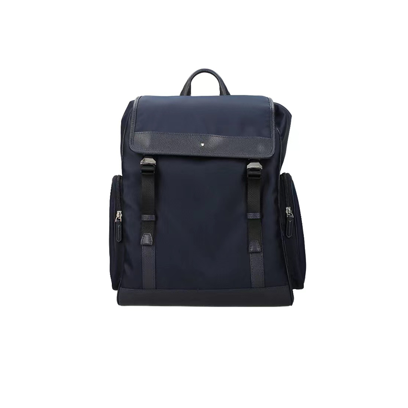 可调节肩带简约经典标识侧面口袋双肩背包118384代购预售深蓝色常规款