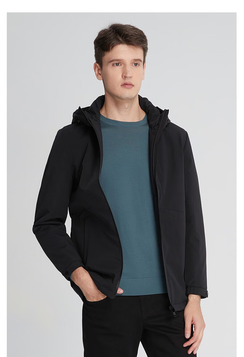 澳林丹顿(orrdt)羽绒服 奢侈品男装22秋冬新款 时尚休闲薄款连帽羽绒