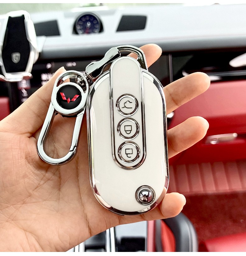 一宾适用于五菱宏光钥匙套2022款五菱宏光miniev钥匙扣新款马卡龙高档