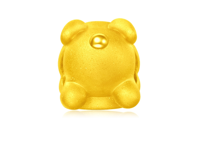 硕邦999足金生肖兔转运珠手链黄金有前兔3d硬金可爱小兔子串珠情侣女