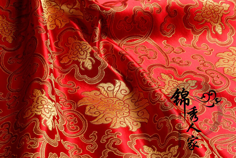 织锦缎布料织锦缎面料 古装汉服仿古服装面料喜庆场景布置布料织锦缎