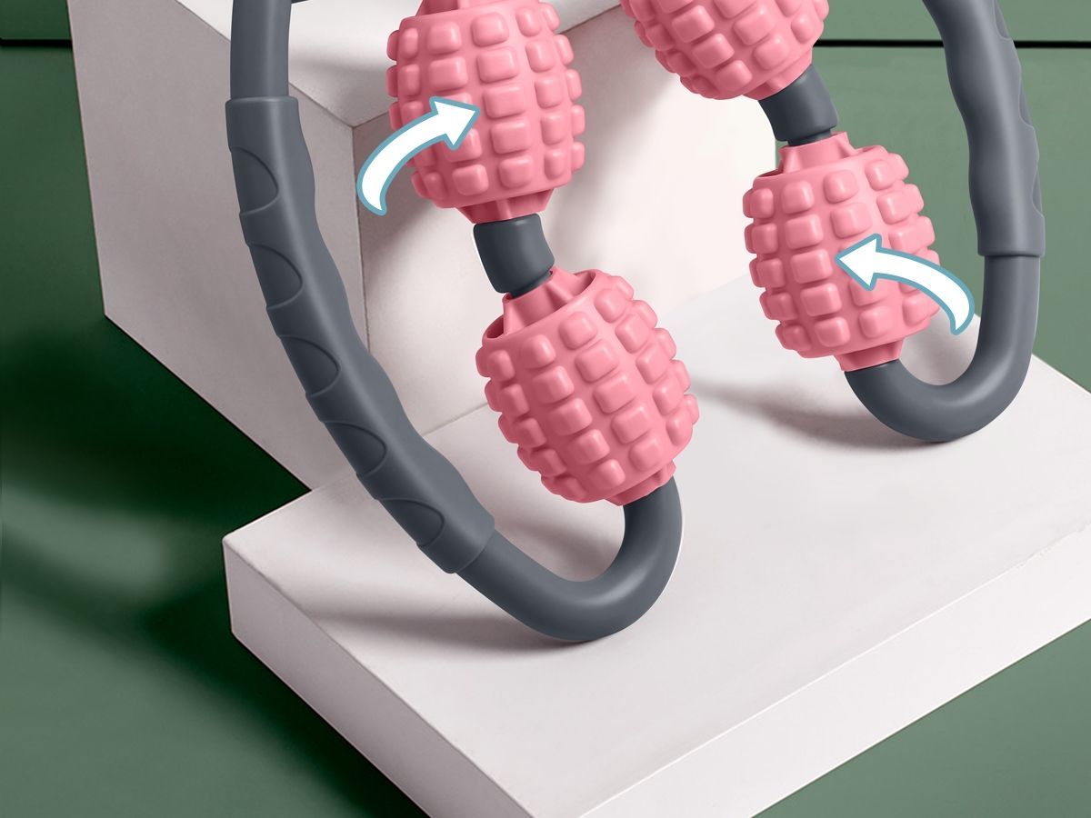 现货现发环形夹腿部按摩器消除肌肉放松小腿滚轮减肥美