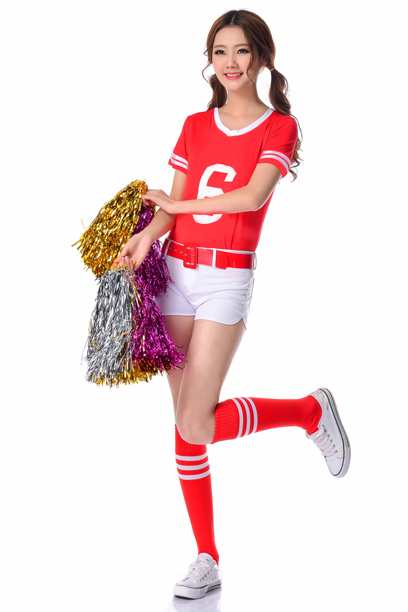世界杯足球宝贝团体操服装拉拉队服装女套装啦啦队c哩c哩舞蹈服 粉色