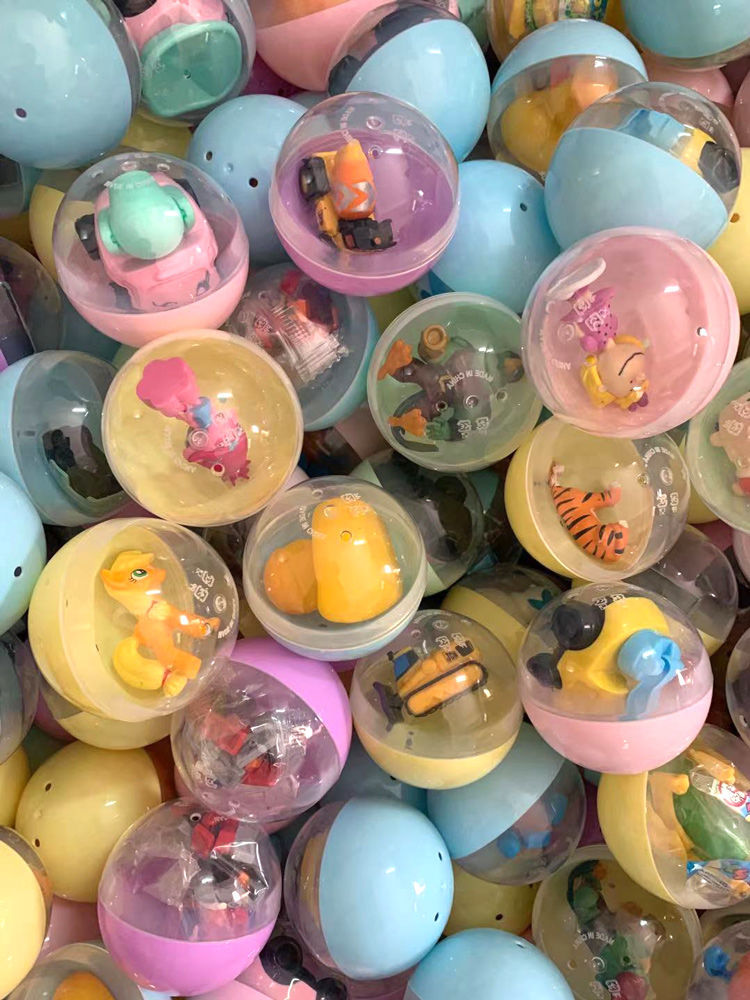 65mm扭蛋球扭蛋机礼品迷你恐龙车车动物娃娃儿童玩具套装组合10个65mm