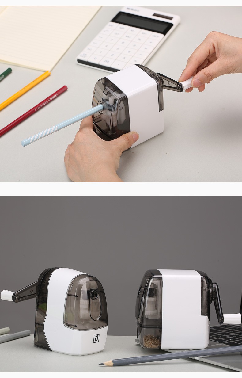 晨光文具优品削笔机曲面款学生学习铅笔卷笔刀削铅笔刀 方形款白色款