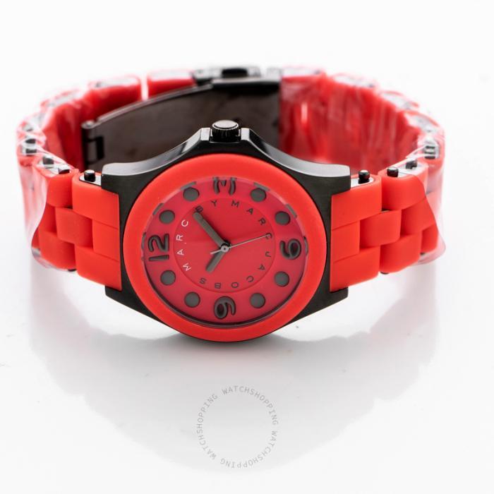 marcjacobs女士石英手表腕表表盘36mm黑红撞色款运动风时尚潮流mbm