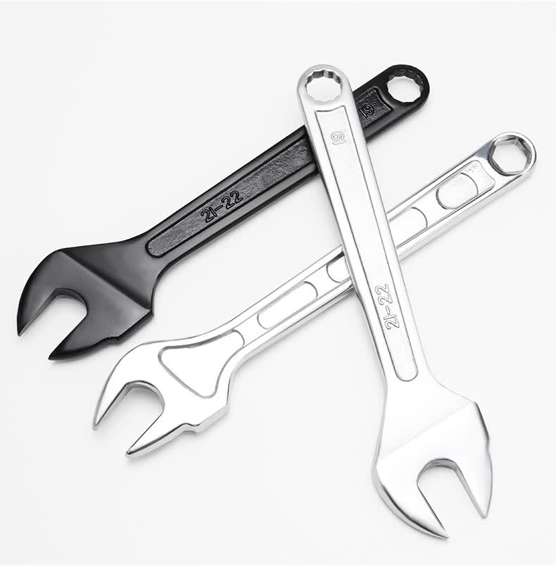 架子工用扳手挂架死扳手外架搭棚呆扳手死扳手呆头手动开口 黑色款(19