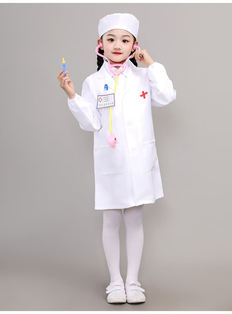 名瑞德护士服儿童医生服 白大褂护士服医院医生工作服装六一儿童制服