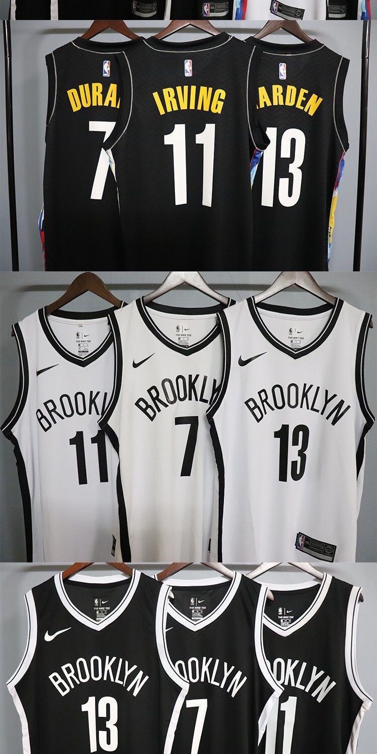 球服套装定制青少年篮网队球衣11号欧文7号杜兰特13号哈登篮球服套装