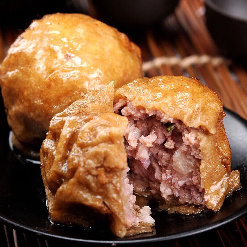 江南特色风味面筋塞肉 大个肉馅面筋1500g/包 50个锡特产特色菜 油方