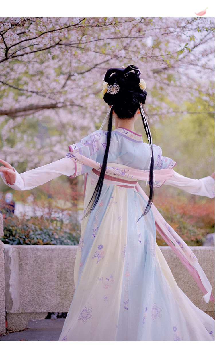 科君锐星阁魔法少女汉服女刺绣长齐胸飘逸褶裙传统汉服春夏 紫色魔法