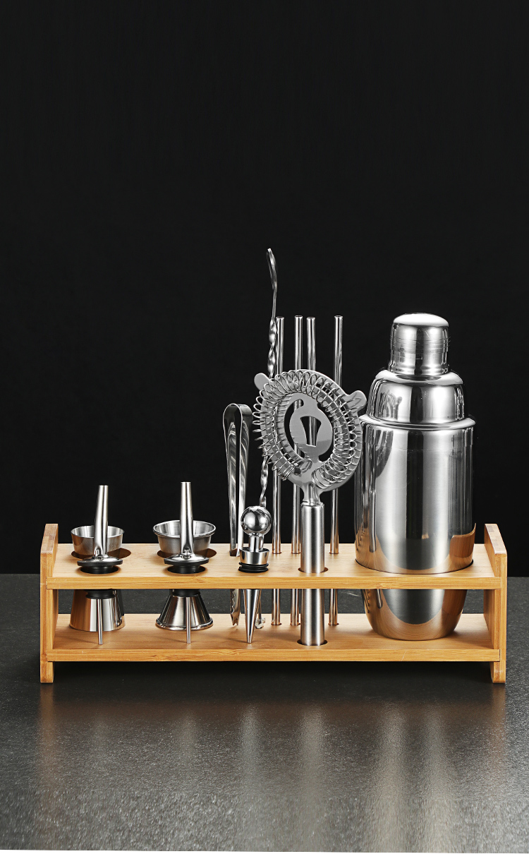 不锈钢调酒器套装基酒雪克杯用具鸡尾酒雪克壶摇酒壶酒吧全套工具