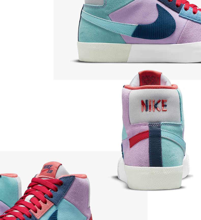 nike耐克高帮男鞋sb zoom blazer断勾开拓者运动休闲滑板鞋 da8854