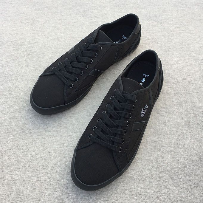 官方自营旗舰店】联名法国鳄鱼布鞋系带平底驾休闲鞋情侣款男女鞋秋