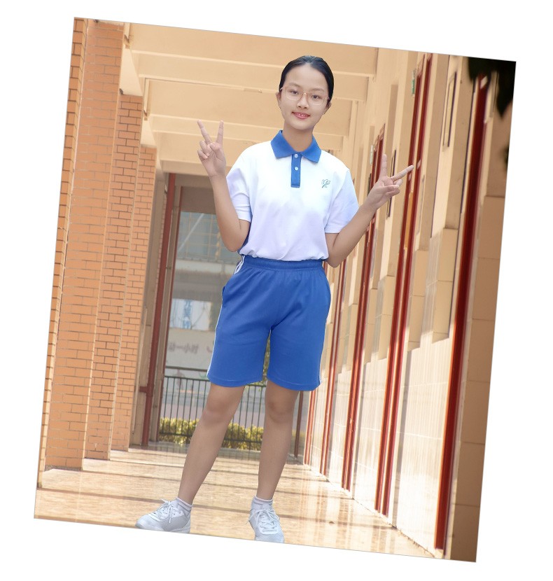 深圳市中学生校服夏装校服裤短袖上衣t恤男生女生套装初中生高中生