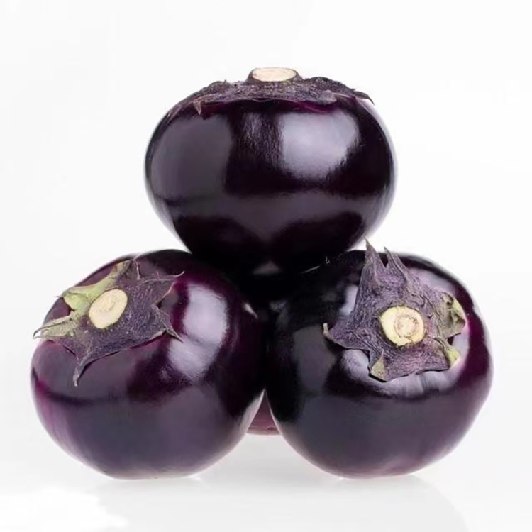 2022年现摘圆茄子农家紫茄子茄包子农家茄子新鲜蔬菜烧茄子鲜嫩 2斤装