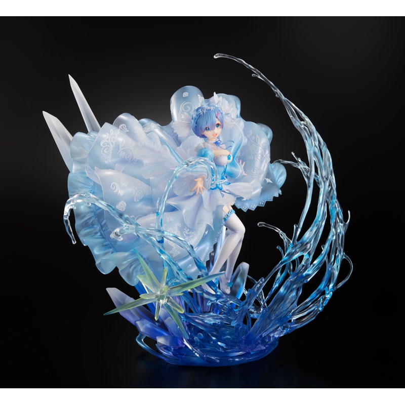 版re从零开始水晶蕾姆女动漫二次元雷姆模型摆件版水晶蕾姆可亮灯36cm
