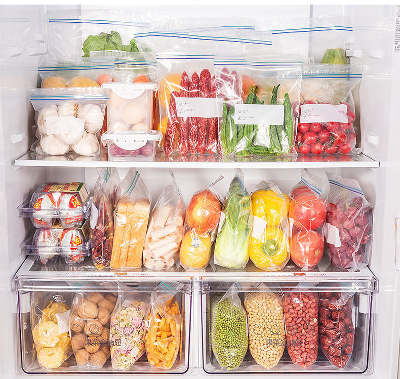 密实袋特大号加厚食物保鲜袋子包装袋家用食品级冰箱密封袋冷冻专用