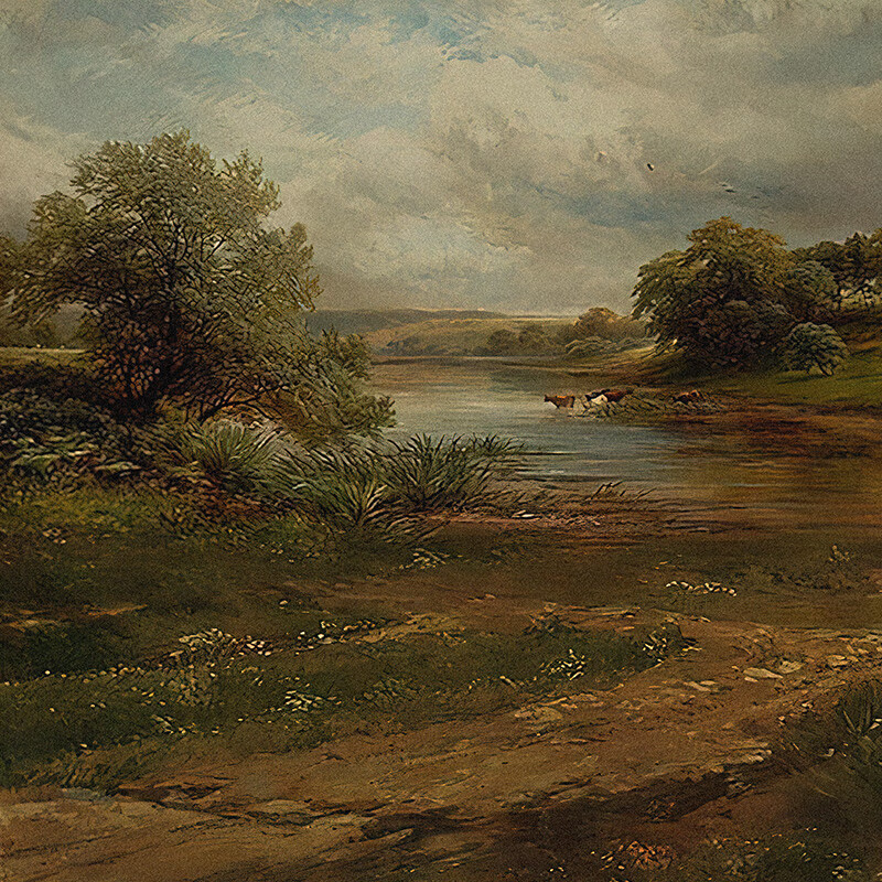 风景油画背景布摄影影楼拍摄道具复古喷绘背景仿手绘工笔画油画布室内