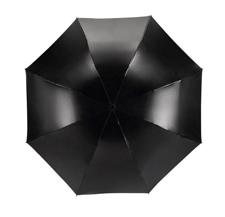 ton)折叠黑胶防晒伞三折太阳伞遮阳伞晴雨伞成人雨伞 9481ys001黑色