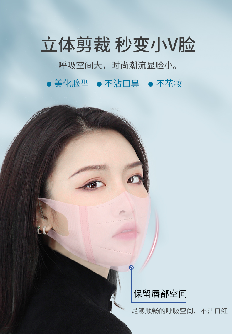 xaxr医用白色3d立体口罩口罩冬季女三层医护独立装新款时尚白色成人3d