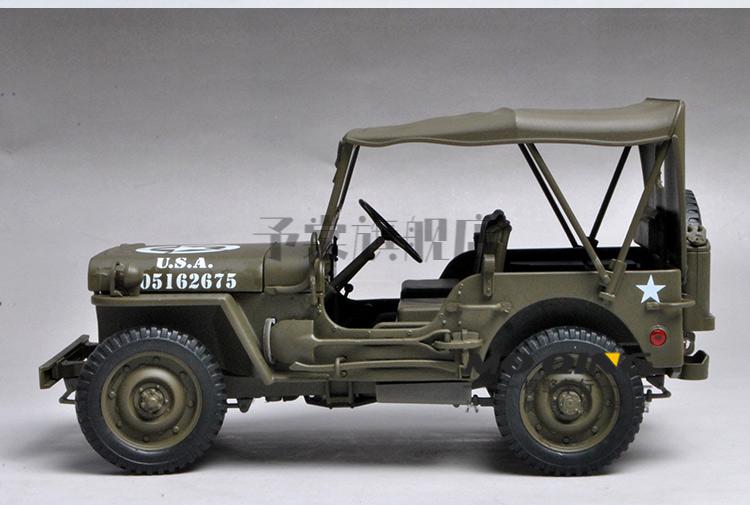 威利斯车模太阳星1:43 1944年二战威利斯吉普willys jeep越野车合金