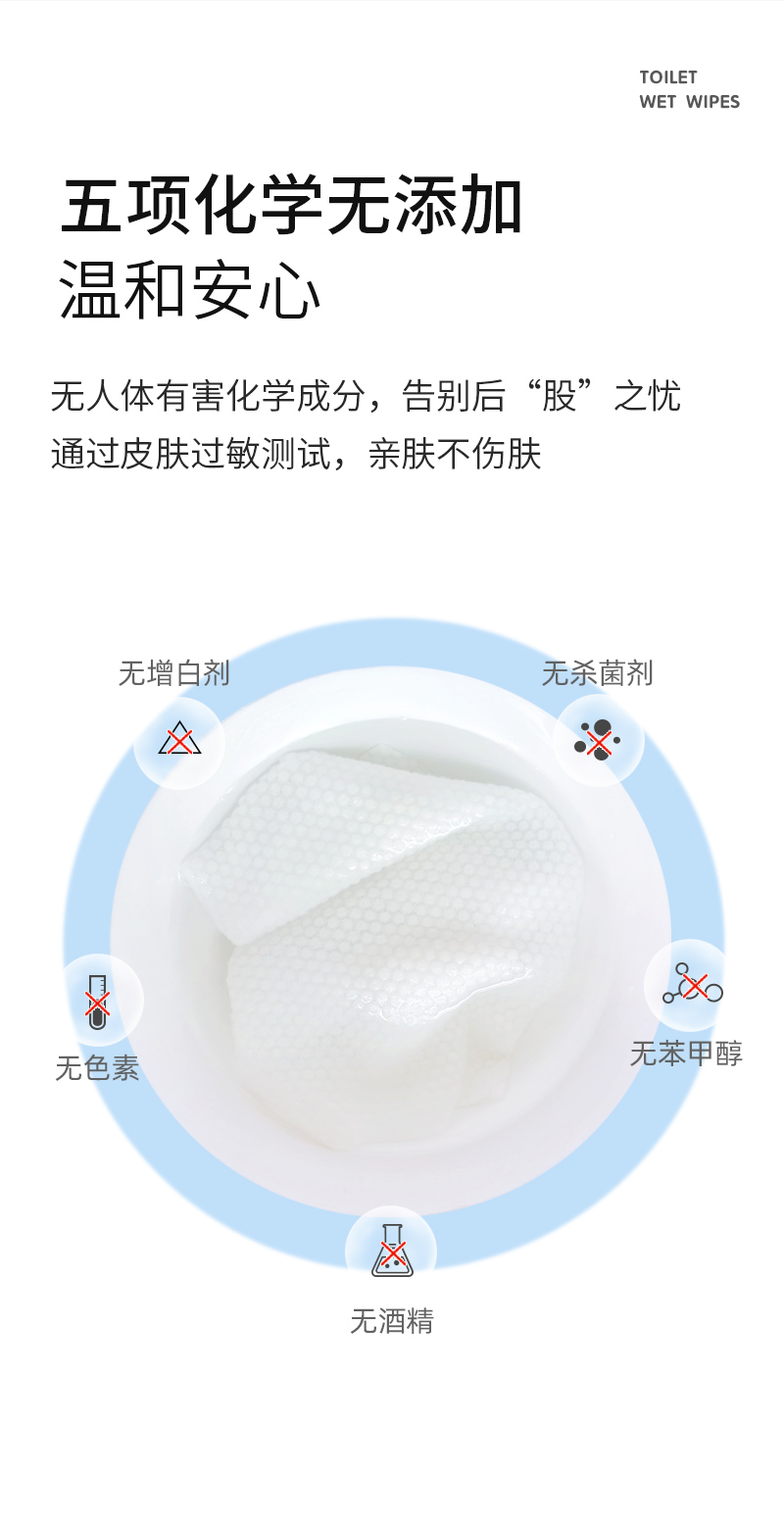 灰妮子美妆工具 湿厕纸男女性用湿厕巾洁厕私处湿巾如厕擦屁股湿纸巾 7包560抽