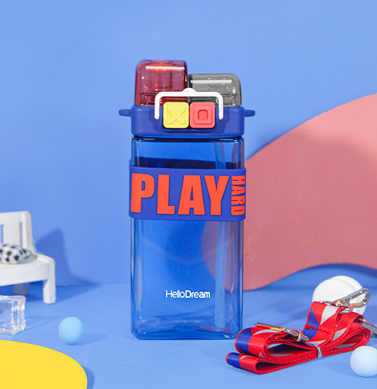 美国cupmystery随行杯tritan材质朋克双饮口时尚简约男女士太空水杯子