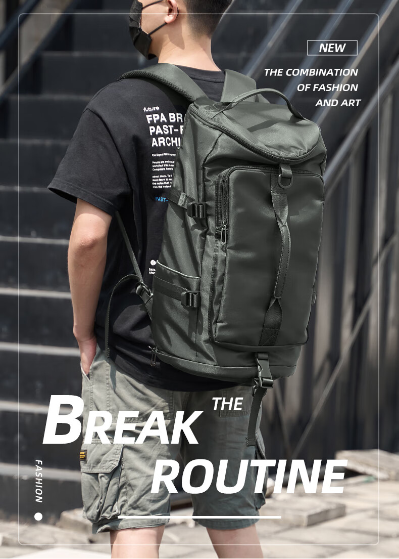 Fanzhe Men's Large Capacity Multifunctional Travel Backpack Shoulder Bag for Short Business Trips Hiking Mountaineering 1